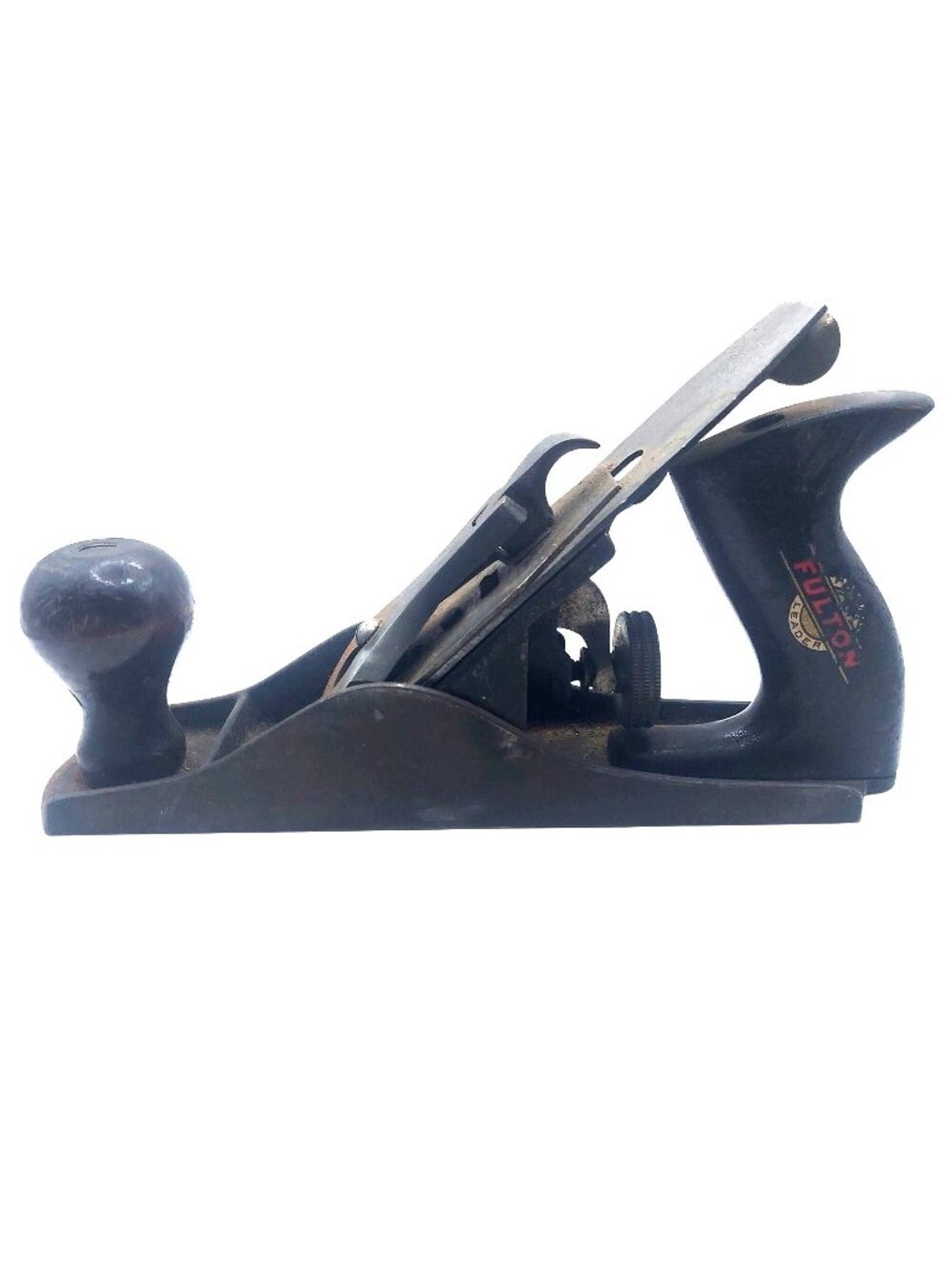Fulton Leader Metal Bench Plane Smooth Carpenter Wood Working Hand Tool USA Vtg
